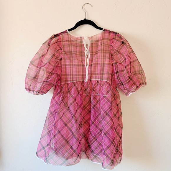 NWT aritizia plaid babydoll blouse, small - Picture 8 of 11